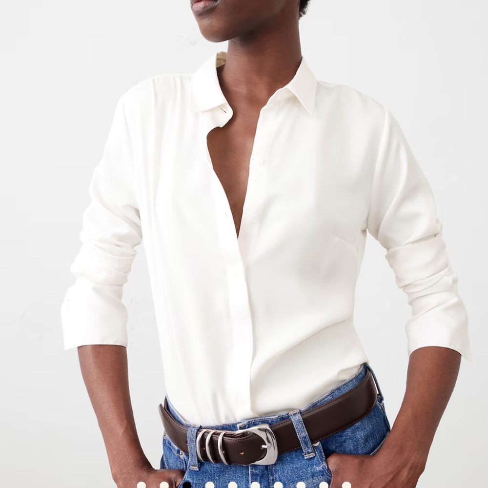 Banana Republic Silky Cream Blouse